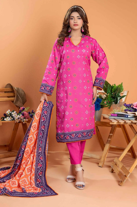 Unstiched 3-Pieces Digital Printed Lightweight Premium Khaddar|ZESH-7708