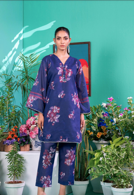 Unstitched 2-Pieces Digital Printed Premium High Quality Lawn |ZSH-1403